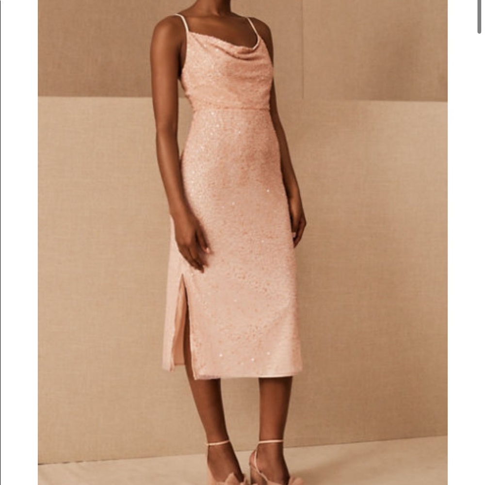 Bhldn Forever That Girl Dunne Blush Midi Dress, bridesmaid, wedding guest